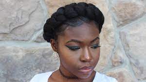 Knotless box braids / knotless braids. Tutorial Easy How To Halo Crown Braid On Natural Hair Youtube