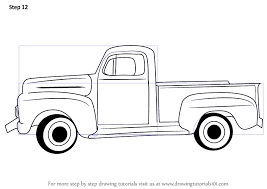 Scania r580 timelapse drawing in colour pencil. Learn How To Draw A Vintage Truck Vintage Step By Step Drawing Tutorials