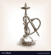 Hookah Sketch Style Vector Illustration Old Hand Drawn Engraving Imitation Vintage Object Illustration Download A Free Hookah Wonderland Tattoo Vector Free