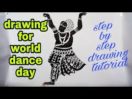 Invite people to get on their dancing shoes with canva's stunning dance poster ideas in free customizable templates. Drawing For World Dance Day How To Draw Indian Dancing Girl Youtube