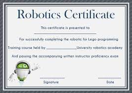 Create an awesome certificate with our range of stunning templates. New Robotics Certificate Template In 2021 Certificate Templates Baby Dedication Certificate Templates