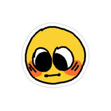 Cursed Blush Emoji Sticker By Corwoesz Blushing Emoji Emoji Stickers Emoji Drawings