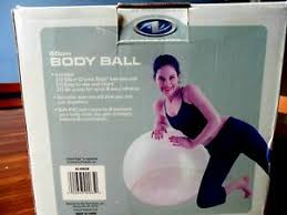 Details About New Athletic Works 65cm Crystal Edge Exercise Body Ball Wall Chart Air Pump Nib