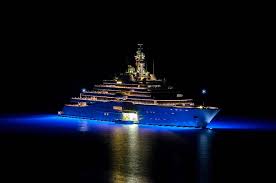 Eclipse Super Yacht At Night Barbaros Bay Near Bodrum Yacht Luxury Yachts Boats Luxury