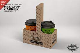 Download Drink Cup Carrier Packaging Mockup Packaging Mockup Design Mockup Free Free Packaging Mockup