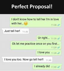 No matter how perfect you might be, she will not show. What Are Some Of The Cutest Whatsapp Proposals Quora