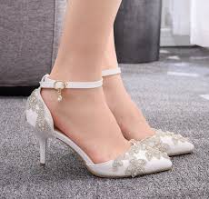 Bs65 White Wedding Shoes In 2020 White Wedding Shoes Wedding Shoes Shoes