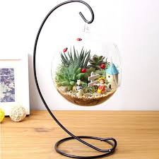 Hanging Clear Round Ball Glass Flower Vase Planter Terrarium Container Decor Uk Terrario De Cristal Terrario Colgante Floreros De Cristal