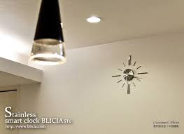 モダン 掛け時計 おしゃれ 掛け時計 スタイリッシュ 掛け時計 stainless smart clock blicia st6 お客様撮影写真 シンプルなst5とバランスのst7の特徴を生かしたインテリアに合わせやすい新しい商品です blicia st5と比 壁掛け時計 おしゃれ 壁掛け時計 掛け時計