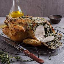Spinach And Feta Stuffed Roast Chicken - Simply Delicious