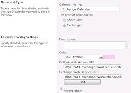 Go to the calendar tab and click on list settings in the settings ribbon group. How To Find Url Outlook Web Access Url For Calendar Overlay With Office 365 Calendar Sharepoint Stack Exchange