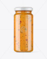 Clear Glass Jar With Chipotle Sauce Mockup In Jar Mockups On Yellow Images Object Mockups