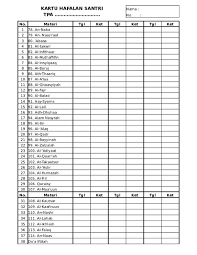 Maybe you would like to learn more about one of these? Xls Kartu Hafalan Santri Slamet Priadi Academia Edu