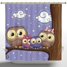 Maybe you would like to learn more about one of these? Gaya Kartun Burung Hantu Keluarga Ibu Putri Putri Anak Duduk Di Cabang Coklat Dan Lavander Tirai Shower Tirai Aliexpress
