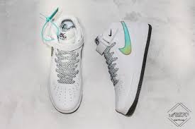 Nike Air Force 1 Mid Black White Swoosh Air Force 1 07 V8 Nike White Chameleon Swoosh White Nikes Nike Air Force