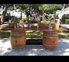 Pin By Plant Care Today On Wedding Ideas Wine Barrel Table Wine Barrel Bar Table Wine Barrel Bar