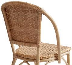Rattan wood dining bistro chairs. Parisian Woven Dining Chair Pottery Barn