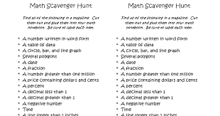 Math Scavenger Hunt Pdf Math Kinder Math Activities Math Notebooks