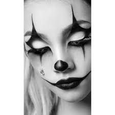 Black And White Clown Makeup Ideas Clown Makeup Liked On Polyvore Featuring Beauty Products And Makeup Halloween Makeup Easy Halloween Makeup Pretty Halloween Makeup Looks