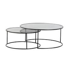 Table Basse Industrielle Gigogne Ronde Plateau Verre Y54 Metal Made In Meubles La Redoute Table Basse Table Basse Industrielle Table Basse Gigogne