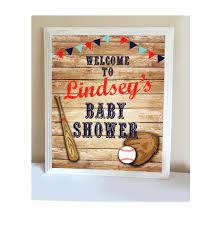 Baseball Baby Shower Little Slugger Baby Shower Welcome Sign Etsy Baseball Baby Shower Decorations Baseball Baby Shower Baby Shower Welcome Sign