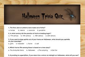Think you know a lot about halloween? Free Printable Halloween Trivia Quiz For Adults