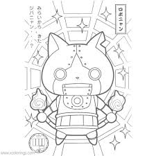 Free download 29 best quality yo kai watch coloring pages at getdrawings. Yo Kai Watch Coloring Sheets Jibanyan Xcolorings Com