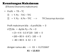 1210512123 audriano renaldi 1210512 1210512 penerimaan (revenue) pengertian penerimaan atau revenue adalah semua penerimaan produsen dari hasil penjualan barang atau outputnya. Contoh Soal Laba Maksimum Ekonomi Dikdasmen