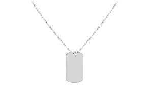 Sterling silver bead tips/ name tags. Buy Men S Sterling Silver Personalised Dog Tag Mens Necklaces Chains And Dog Tags Argos