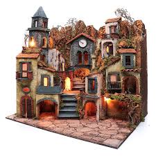 Ambientazione Presepe Napoletano 80x80x60 Cm Stile 700 Presepe Di Natale Ambiente E Architettura Casa