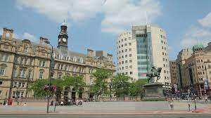 leeds city square west yorkshire england stock footage ad square west leeds city leeds city leeds england west yorkshire