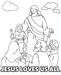 Therese of the child jesus, st. Jesus Loves All Of Us Printable Coloring Image