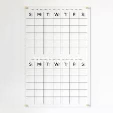 Premium Acrylic Calendar 2 Month Wet Erase Markers Dry Erase Calendar Calendar