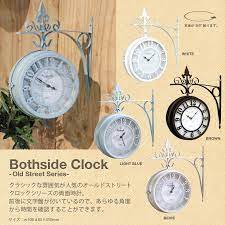 楽天市場 欠品中 6月初旬入荷 オールド ストリート クロック 両面時計 spice スパイス nhe801l 時計 掛け時計 old street bothside clock ディスプレイ アンティーク クラシック レトロ 北欧 インテリア 雑貨 ガレージ 4色展開 fullscoop mall 楽天市場店 両面