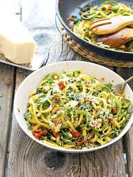 Spinach And Sun Dried Tomato Zoodles Zoodle Recipes Tomato Recipes Spiralizer Recipes