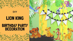 The crib bedding is just the start of a wild lion king theme for your baby's nursery. Diy Lion King Birthday Party Decoration Youtube