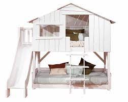 boomhut dubbel bed glijbaan platform mdf grenen mathy by bols bed with slide bunk bed with slide tree house bed