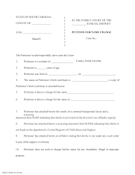 It spells out how you're going to divide your property, child custody, child support, alimony, visitation, and any other issues related to your divorce. Free South Carolina Name Change Forms How To Change Your Name In Sc Pdf Eforms