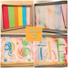 Rainbow Salt Art Brisbane Kids Salt Art Brisbane Kids Food Art For Kids
