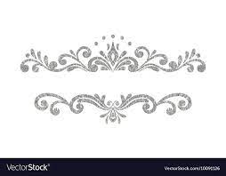 Elegant Luxury Vintage Silver Floral Border Vector Image On Vectorstock Luxury Vintage Silhouette Cameo Crafts Floral Border