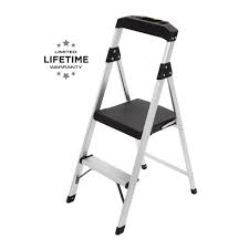 Gorilla Ladders 2 Step Aluminum Step Stool Ladder With 225 Lbs Type Ii Duty Rating Gla 2 The Home Depot Step stools are excellent for regularly household needs like reaching top shelves in the pantry, reaching higher cabinets in the kitchen, or reaching overhead cabinets in the laundry.