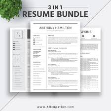Fill in your name and contact information at the top. Best Selling Resume Bundle The Anthony Rb Professional Simple Resume Template Word Cv Bundle Cover Letter Creative Resume Design Instant Download Allcupation Optimized Resume Templates For Higher Employability