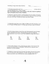 Ar) or atomic weight is a dimensionless physical quantity defined as the ratio of the average mass of atoms of a chemical for a single given sample, the relative atomic mass of a given element is the weighted arithmetic mean of the masses of the individual atoms. 20 Calculating Average Atomic Mass Worksheet Dzofar Printable Worksheets