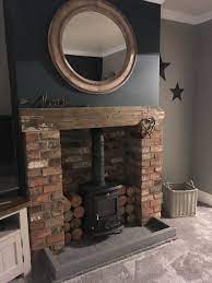 Pin By Jane Guyatt On Log Burner Living Room In 2021 Cottage Living Rooms Log Burner Living Room Brick Fireplace Decor