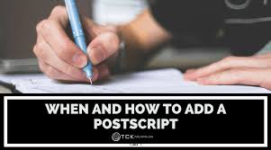 It is not something that the usps pays much attention to because it's for the addressee. What Does Ps Mean When And How To Add A Postscript Tck Publishing