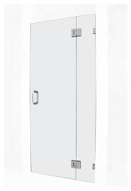 78 X33 75 Frameless Hinged Shower Door Glass Hinge Door Style Contemporary Shower Doors By Glass Warehouse