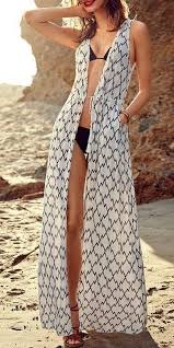 Black And White Beach Cover Up Black And White Geometric Cover Up Fashion Beachwear Swimsuit Dress