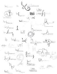 lani harmon logo pencil sketches }