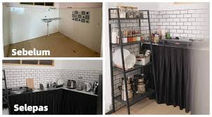 Sehingga tidak perlu harus membongkar bagian dari ruang dapur yang telah ada. Diy Kabinet Dapur Paling Simple Jimat Guna Meja Banquet Kos Dalam Rm400 Je Tetap Cantik