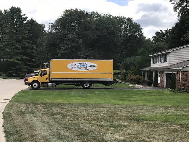 Household belongings prepared for moving day